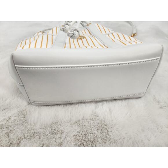 NWD Veronica Beard Canvas goody Crossbody Bag Leather Trim - Picture 5 of 12